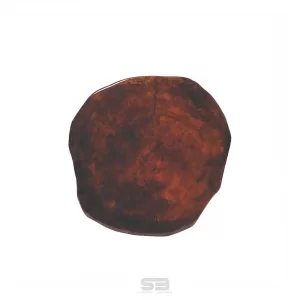 Mesa Resinada de Centro/ Cabeceira MINSK - Madeira Maciça e Pés de ferro Diâmetro 55 CM