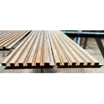 Revestimento Painel Ripado 1,0 x 1,0 -  Cumarú  Champanhe Cerne Extra( Valor m²)