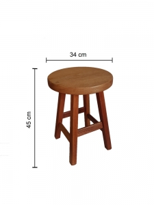 Kit 2 Banqueta  Baixa alt.45 cm em Madeira Maciça