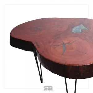 Mesa Resinada de Jantar Atenas -  Madeira Maciça e Pés de ferro 1,45 X 1,00